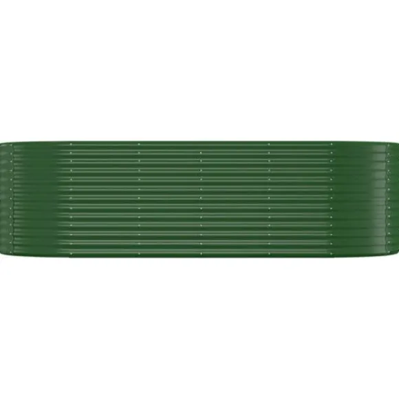 Plantekasse i galvaniseret stål - Højbed til have og terrasse | Størrelse: 249x100x68 cm | Farve: Grøn