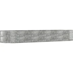 Plantekasse i galvaniseret stål - Højbed | Størrelse: 447x140x68 cm | Farve: Sølv