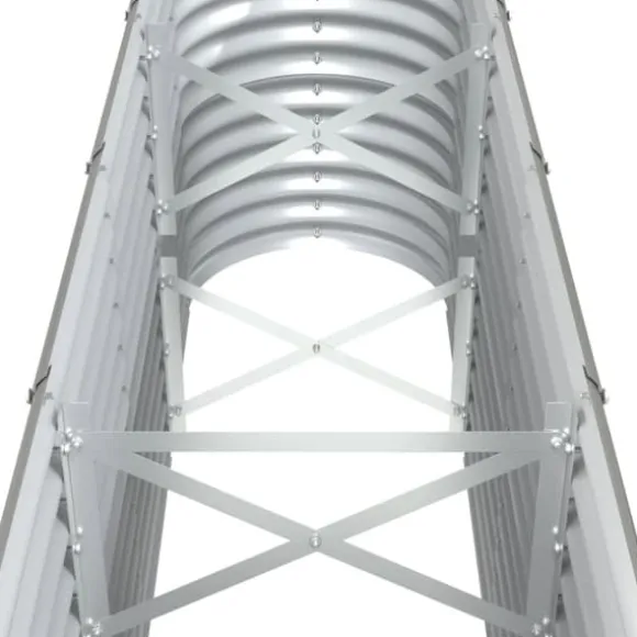Plantekasse i galvaniseret stål - Højbed | Størrelse: 332x40x68 cm | Farve: Grå