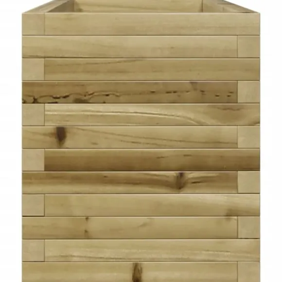 Plantekasse i imprægneret fyrretræ - Robust og dekorativ | Størrelse: 90x40x45,5 cm