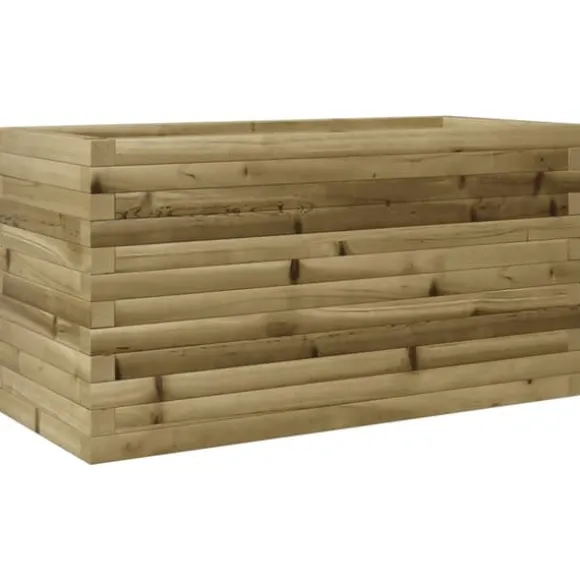 Plantekasse i imprægneret fyrretræ - Robust og dekorativ | Størrelse: 90x40x45,5 cm