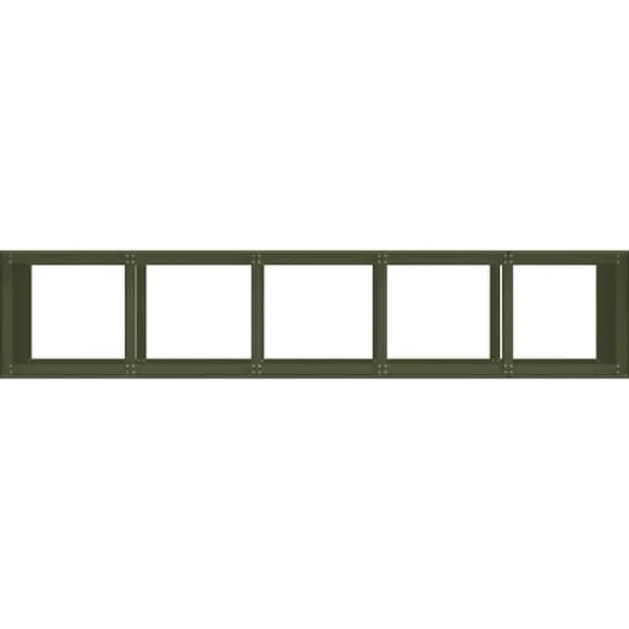 Plantekasse i koldvalset stål - Stilfuld højbed til have | Farve: Olivengrøn | Størrelse: 200x40x80 cm