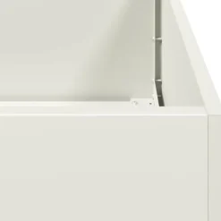 Plantekasse i koldvalset stål - Højbed til haver og terrasser | Størrelse: 100x100x40 cm | Farve: Hvid
