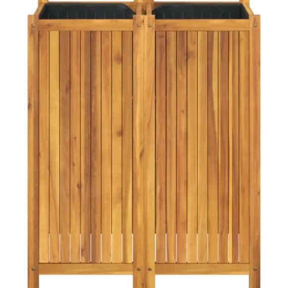 Plantekasse i massivt akacietræ med for - Dyrkning & Dekoration | Størrelse: 84x42x100 cm