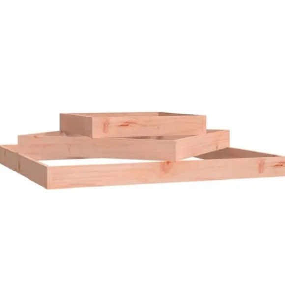 Plantekasse i massivt douglasgran - 3 niveauer | Størrelse: 112x112x27 cm