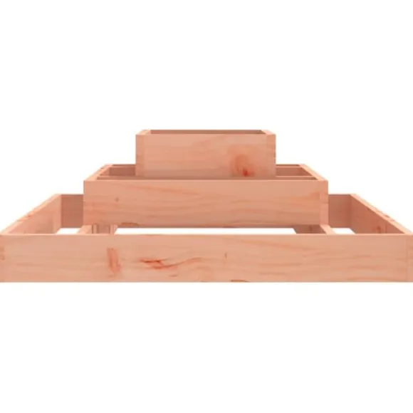 Plantekasse i massivt douglasgran - 3 niveauer | Størrelse: 80x80x27 cm