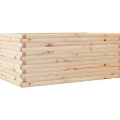 Plantekasse i massivt fyrretræ - Robust og dekorativ | Størrelse: 110x60x45,5 cm