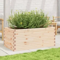 Plantekasse i massivt fyrretræ - Robust og dekorativ | Størrelse: 110x60x45,5 cm