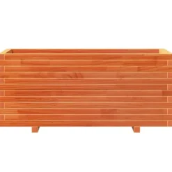 Plantekasse i massivt fyrretræ - Robuste blomsterkasser | Størrelse: 110x40x49,5 cm | Farve: Gyldenbrun