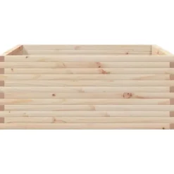 Plantekasse i massivt fyrretræ - Rustik og holdbar | Størrelse: 110x110x46 cm