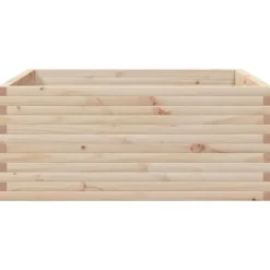 Plantekasse i massivt fyrretræ - Rustik og holdbar | Størrelse: 110x110x46 cm