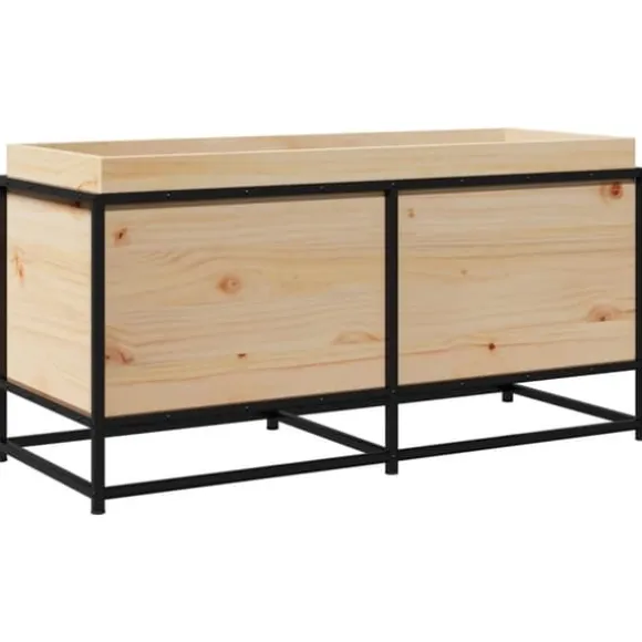 Plantekasse i massivt fyrretræ - Dekorativ have- og altankasse | Størrelse: 100x40x50 cm
