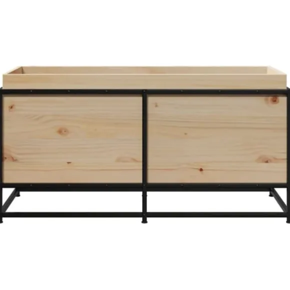 Plantekasse i massivt fyrretræ - Dekorativ have- og altankasse | Størrelse: 100x40x50 cm