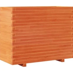 Plantekasse i massivt fyrretræ - Dekorativ havekasse | Størrelse: 90x40x72 cm | Farve: Gyldenbrun