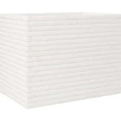 Plantekasse i massivt fyrretræ - Dekorativ havekasse | Størrelse: 90x60x68,5 cm | Farve: Hvid