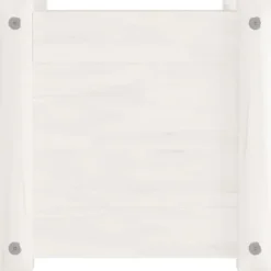 Plantekasse i massivt fyrretræ - Ideel til planter og blomster | Størrelse: 31x31x31 cm | Farve: Hvid