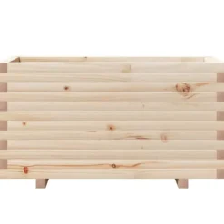 Plantekasse i massivt fyrretræ - Robust design til blomster | Størrelse: 90x40x49,5 cm