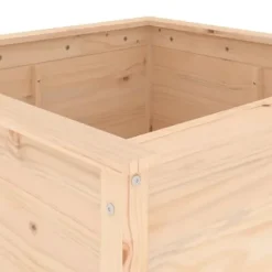 Plantekasse i massivt fyrretræ - Højbed til have | Størrelse: 82,5x82,5x78 cm