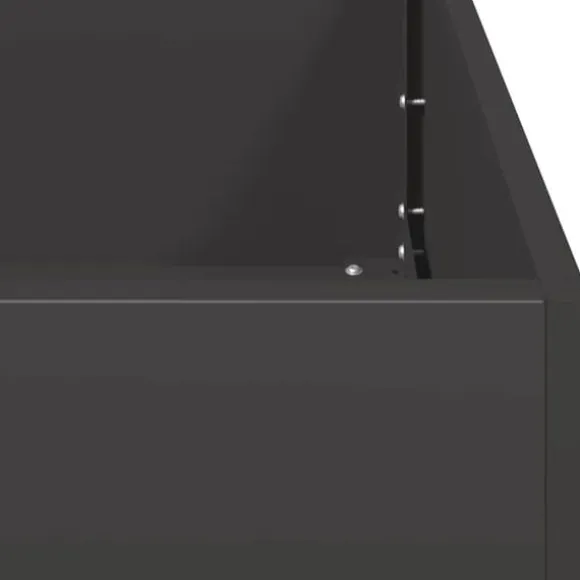 Plantekasse i stål 120x80x80 cm - Højbed til have og terrasse | Farve: Sort