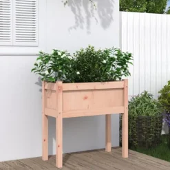Plantekasse med ben i massivt douglasgran - Uderum | Størrelse: 70x31x70 cm