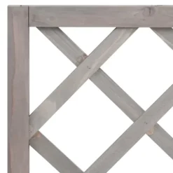 Plantekasse med espalier 70x30x135 cm massivt fyrretræ grå - Plantekasse - Plantekasser - Home & Living