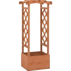 Plantekasse med espalier i fyrretræ - Robust og vejrbestandig | Størrelse: 49x39x117 cm