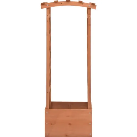Plantekasse med espalier i fyrretræ - Robust og vejrbestandig | Størrelse: 49x39x117 cm