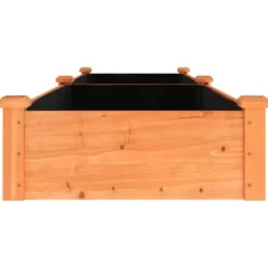 Plantekasse med foring 240x60x25 cm massivt fyrretræ brun - Højbed - Højbede - Home & Living