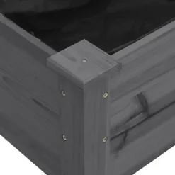 Plantekasse med foring 71x37x80 cm massivt fyrretræ grå - Plantekasse - Plantekasser - Home & Living