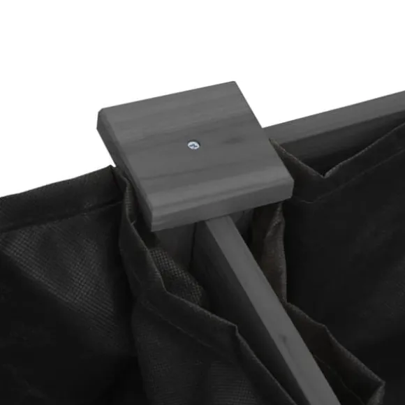 Plantekasse med foring 161x45x76 cm - Massivt fyrretræ | Farve: Grå
