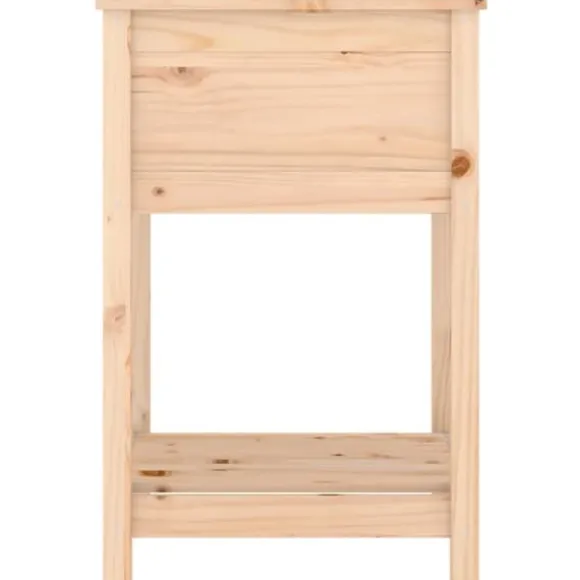 Plantekasse med hylde i massivt fyrretræ | Størrelse: 54x54x81 cm