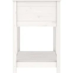 Plantekasse med hylde 82,5x54x81 cm massivt fyrretræ hvid - Plantekasse - Plantekasser - Home & Living