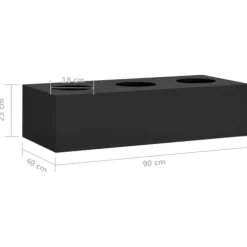 Plantekasse til kontor 90x40x23 cm stål antracitgrå - Plantekasse - Plantekasser - Home & Living