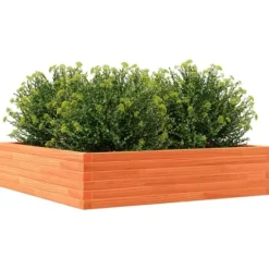 Plantekasse 100x100 cm - Massivt fyrretræ | Farve: Gyldenbrun | Størrelse: 100x100x23 cm