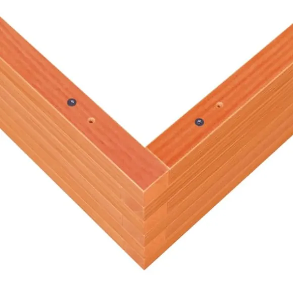 Plantekasse 100x100 cm - Massivt fyrretræ | Farve: Gyldenbrun | Størrelse: 100x100x23 cm
