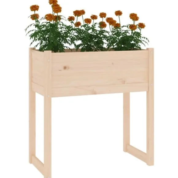 Plantekasse 78x40x81 cm massivt fyrretræ - Plantekasse - Plantekasser - Home & Living