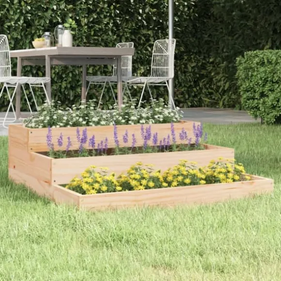 Plantekasse 78x78x27 cm massivt fyrretræ - Plantekasse - Plantekasser - Home & Living