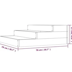 Plantekasse 78x78x27 cm massivt fyrretræ - Plantekasse - Plantekasser - Home & Living