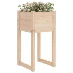 Plantekasser 2 stk. i massivt fyrretræ - Dekorative og robuste | Størrelse: 40x40x81 cm