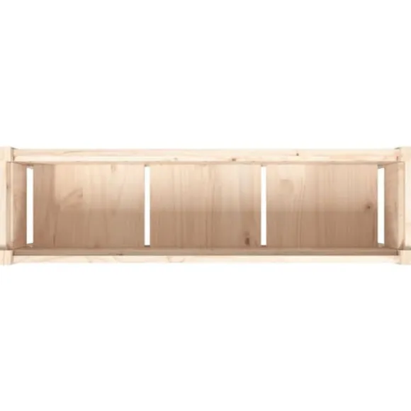 Plantekasser 2 stk. i massivt fyrretræ med ben - Dekorative til haven | Farve: Naturlig træ | Størrelse: 100x40x80 cm