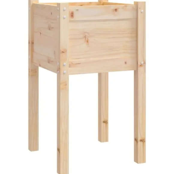 Plantekasser i massivt fyrretræ - 2 stk. | Størrelse: 40x40x70 cm
