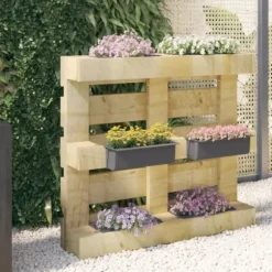 Plantekrukker - Living blomsterkasser til Euro-paller 12 stk. 36x13,5x9,5 cm PP grå