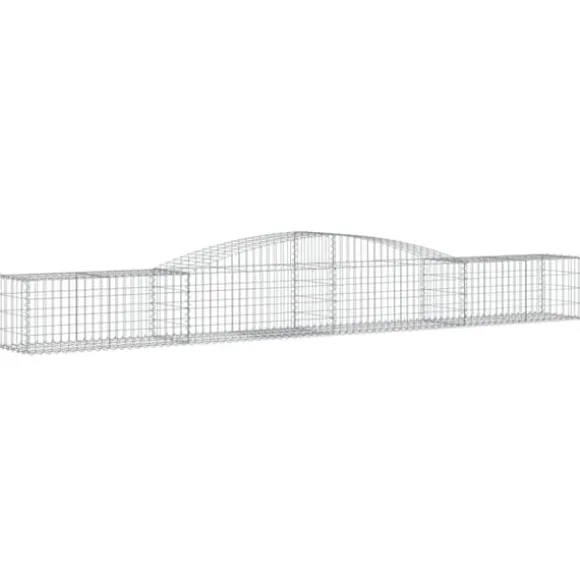 Plantekrukker - Living buede gabionkurve 3 stk. 400x50x40/60 cm galvaniseret jern