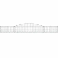 Plantekrukker - Living buede gabionkurve 3 stk. 400x50x40/60 cm galvaniseret jern