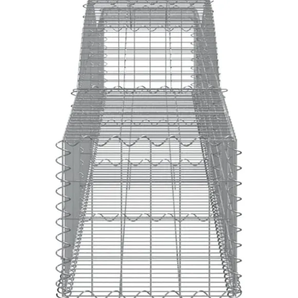 Plantekrukker - Living buede gabionkurve 3 stk. 400x50x40/60 cm galvaniseret jern