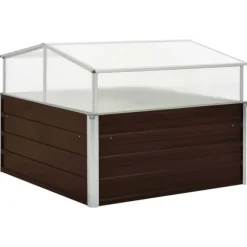 Plantekrukker - Living drivhus 100 x 100 x 85 cm galvaniseret stål brun