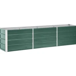 Plantekrukker - Living forhøjet plantekasse 240x40x45 cm galvaniseret stål grøn