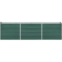 Plantekrukker - Living forhøjet plantekasse 240x40x45 cm galvaniseret stål grøn