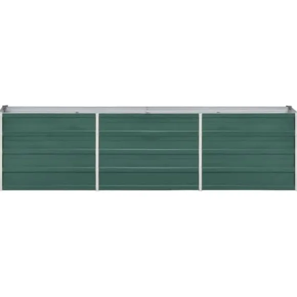 Plantekrukker - Living forhøjet plantekasse 240x40x45 cm galvaniseret stål grøn