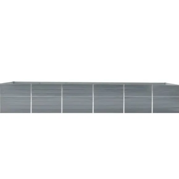 Plantekrukker - Living forhøjet plantekasse 480x80x77 cm galvaniseret stål grå